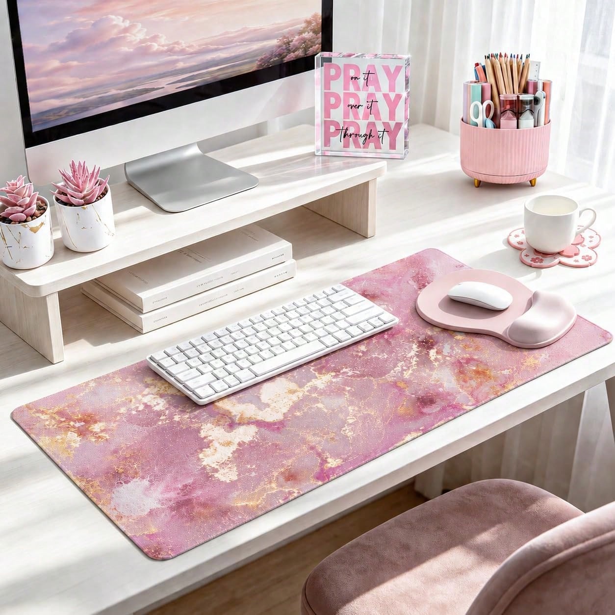 Desk Setup Girly - 7 Parçalı Masa Dekor Seti, Ofis