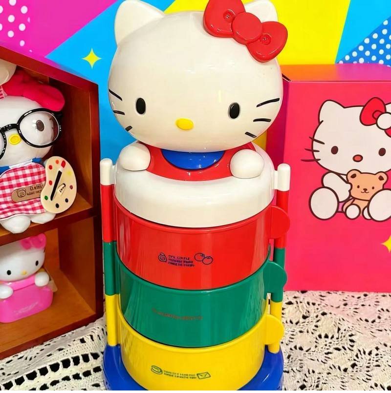 Desk Setup Study - Karikatür Karakter Hello Kitty Saklama Kutusu