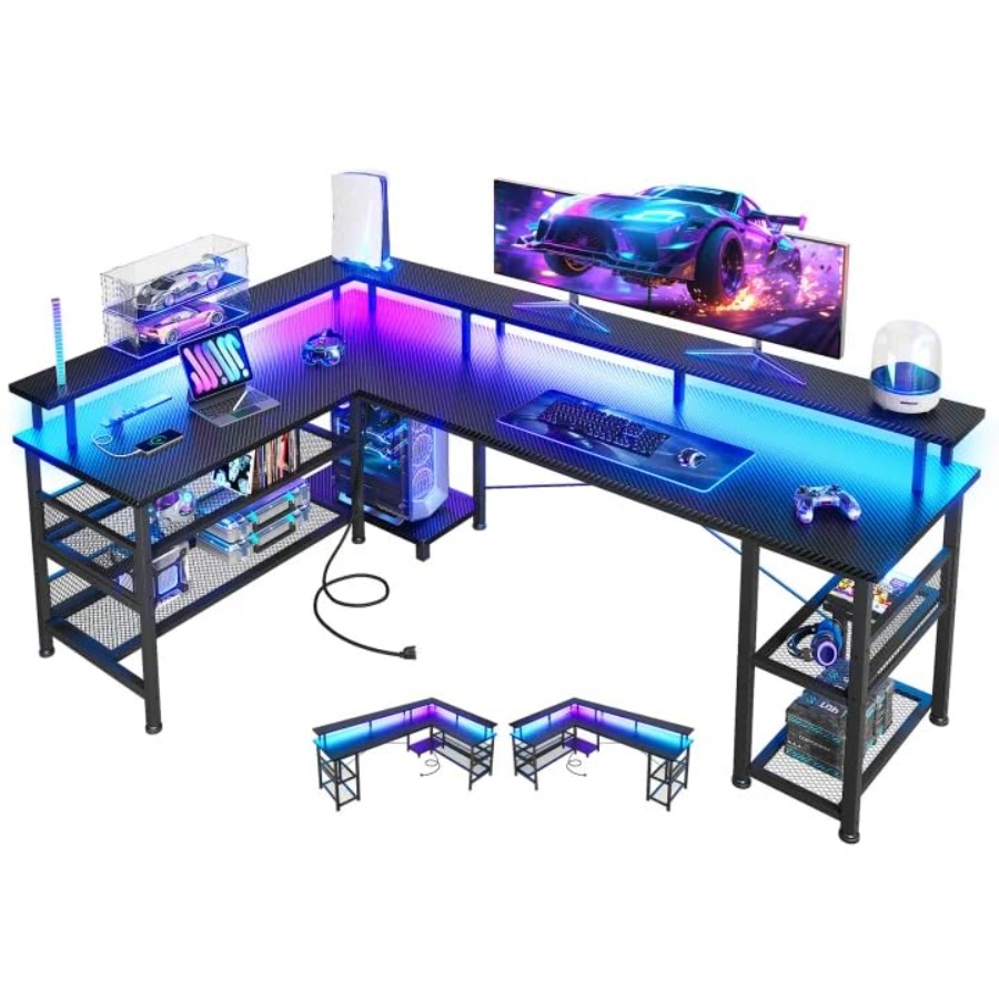 Desk Setup For Office - 66 cm Genişliğinde, L Şeklinde, Güç