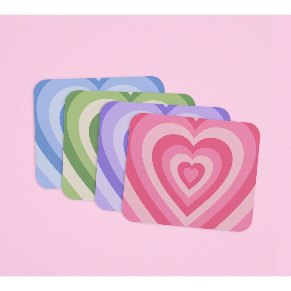 Desk Setup Girly - Retro Kalp Mouse Pad'i | Estetik