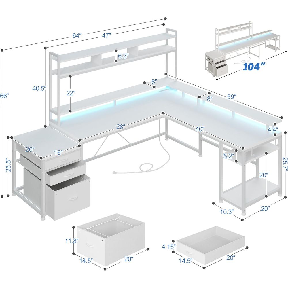 İki Kişilik Ev Ofisi için 104  - Desk Setup No Computer incelemesi ve fiyatı