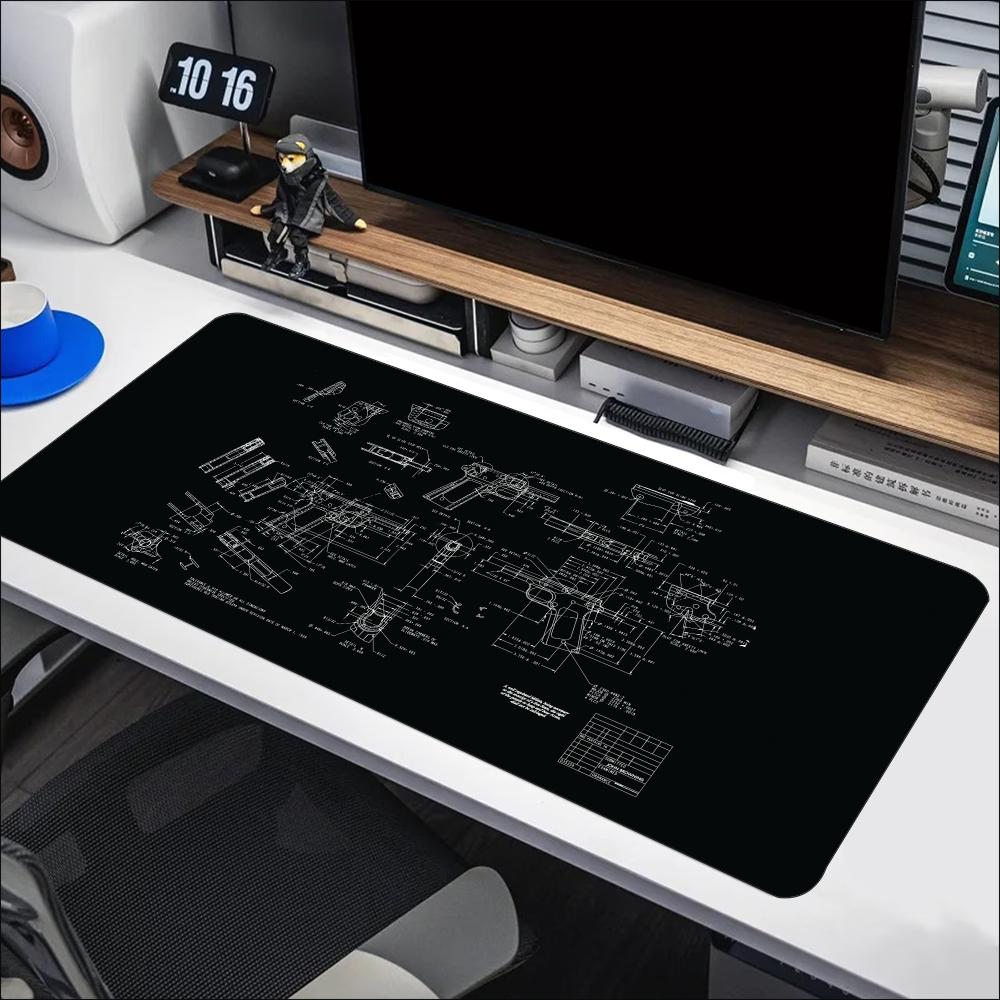Blueprint Mekanik Eskiz Büyük  - Desk Setup Workspace incelemesi ve fiyatı